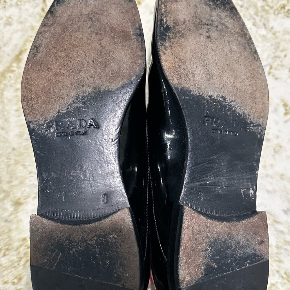 Prada Brushed Leather Laced Oxford Shoes - Picture 6 of 11